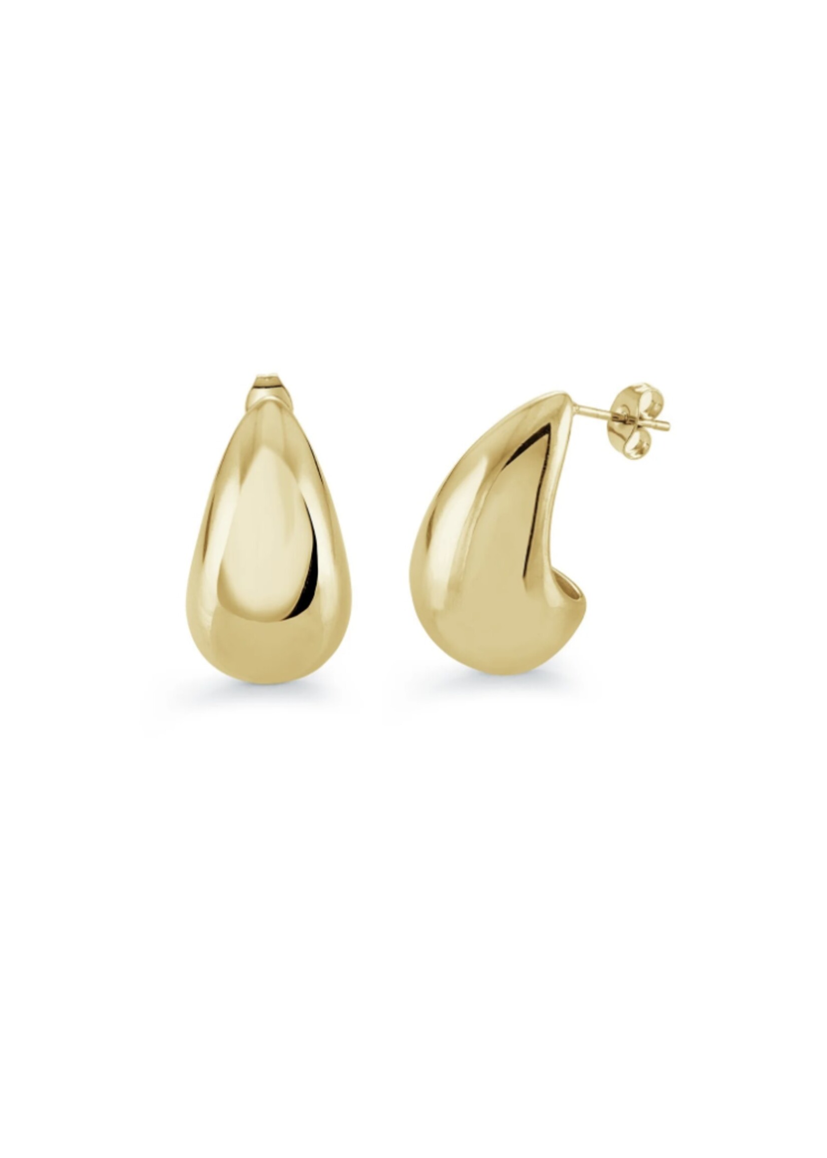 PARÉ Boucles d'oreilles stud gouttes steel doré