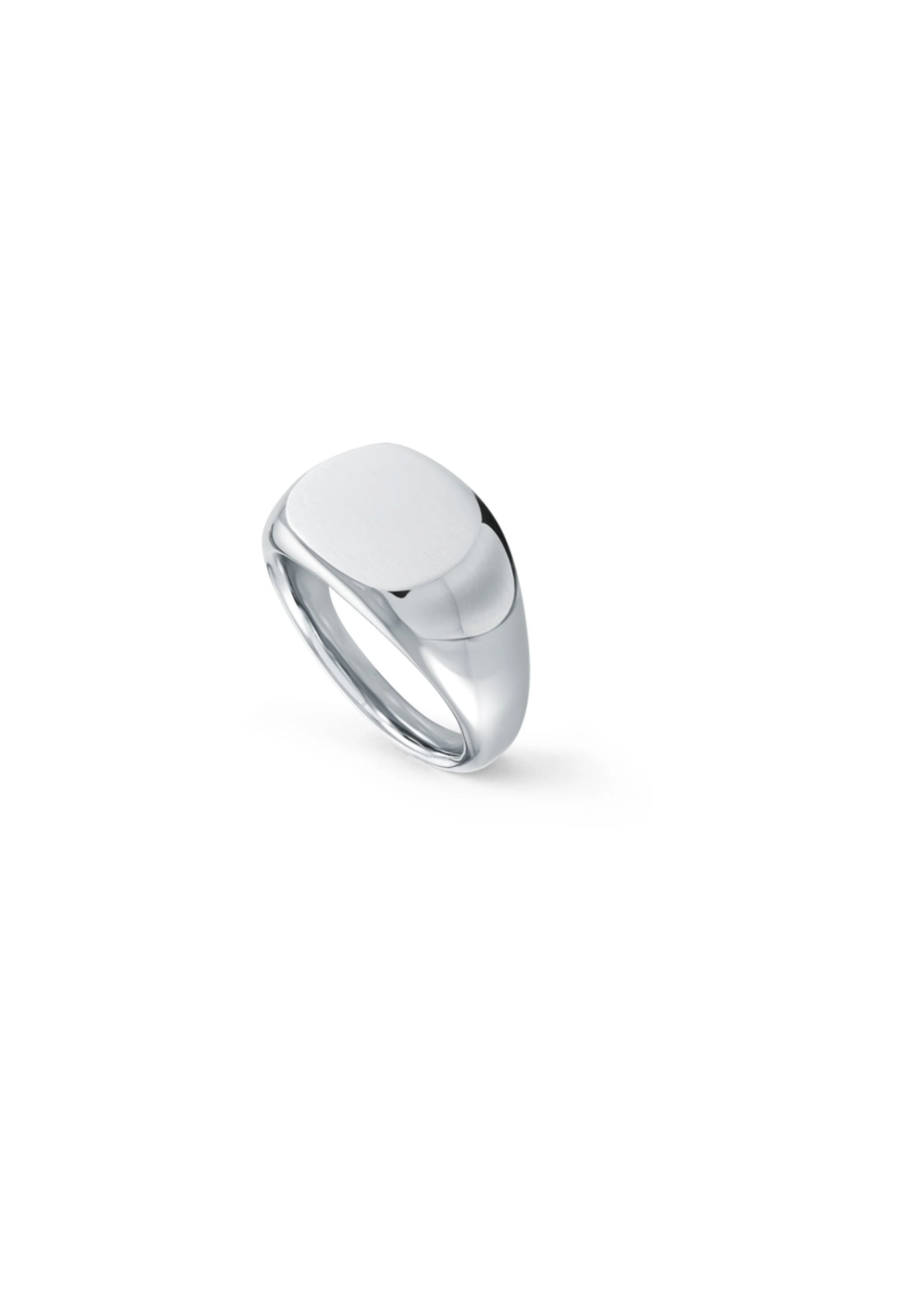 PARÉ Bague chevalière round signet stainless steel