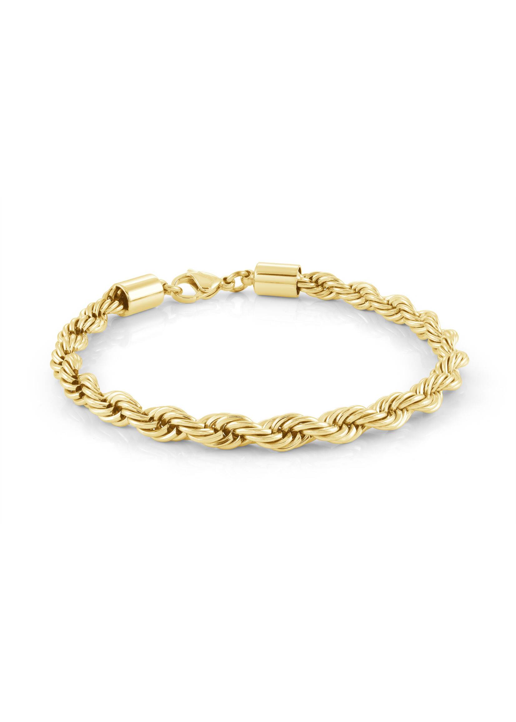 PARÉ Bracelet torsade stainless steel doré