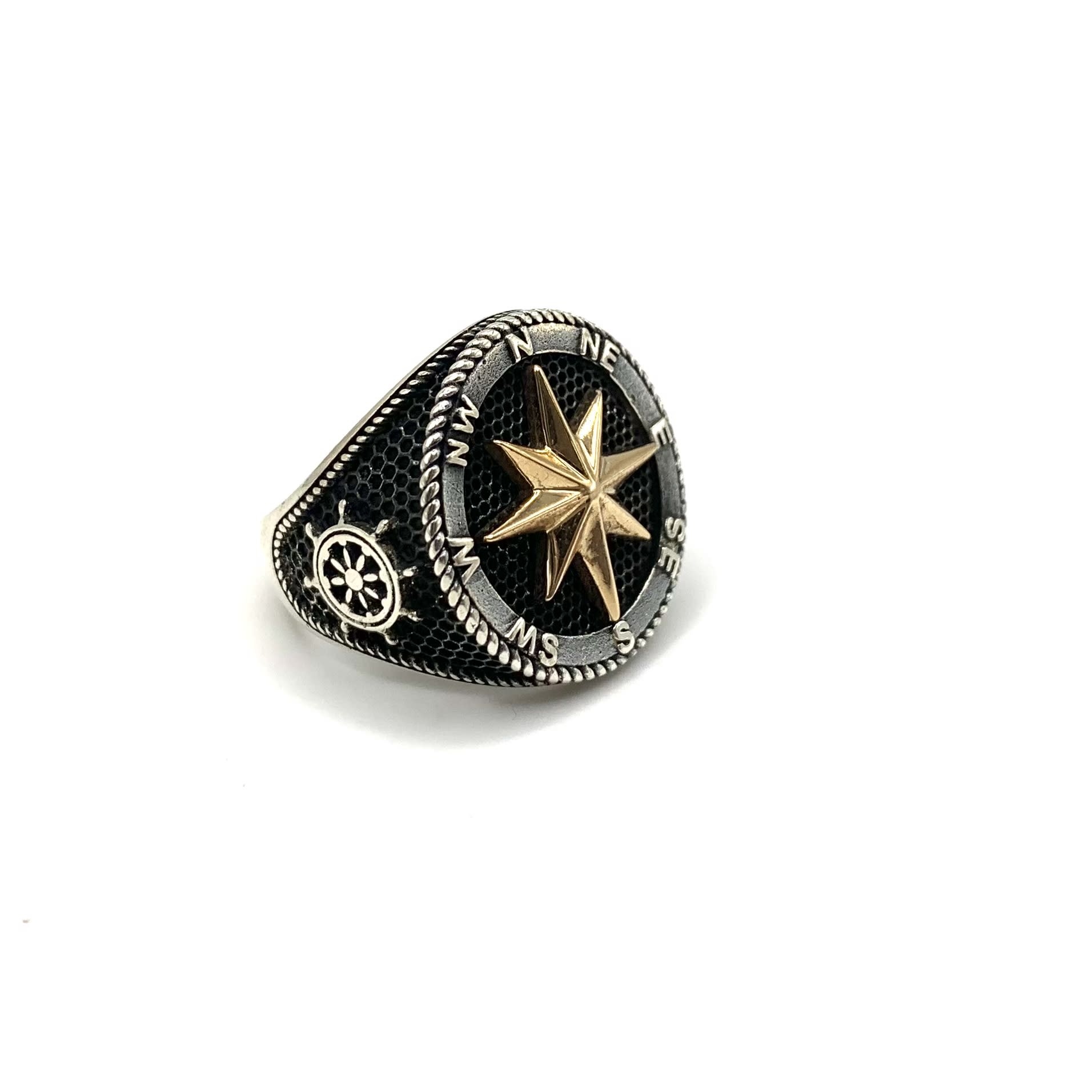 Bague Chevalière boussole 925 ecom Bijouterie Paré