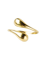 PARÉ Bague ouverte goutte 10K