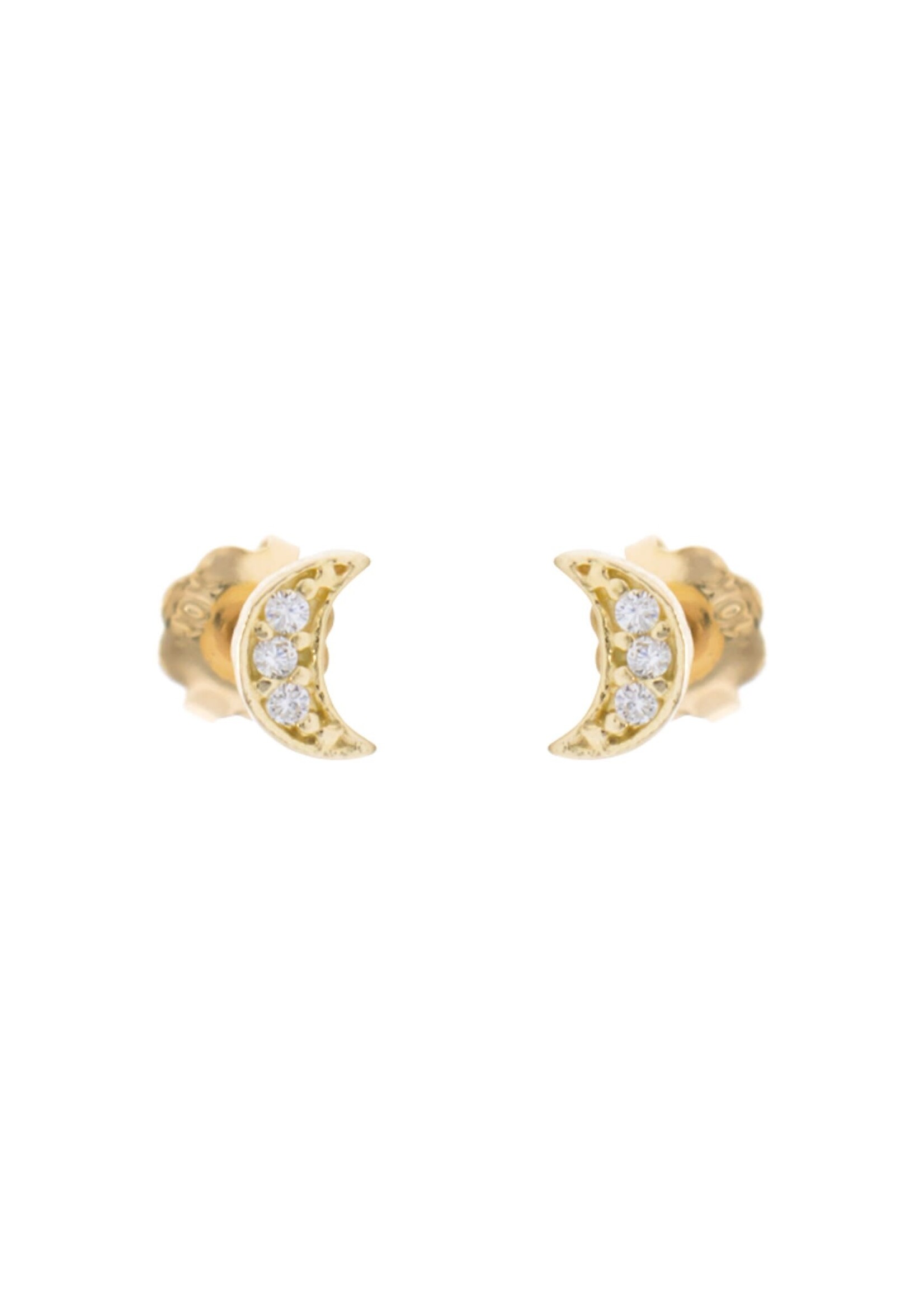 PARÉ Boucles d'oreilles Stud demi-lune Or 10K