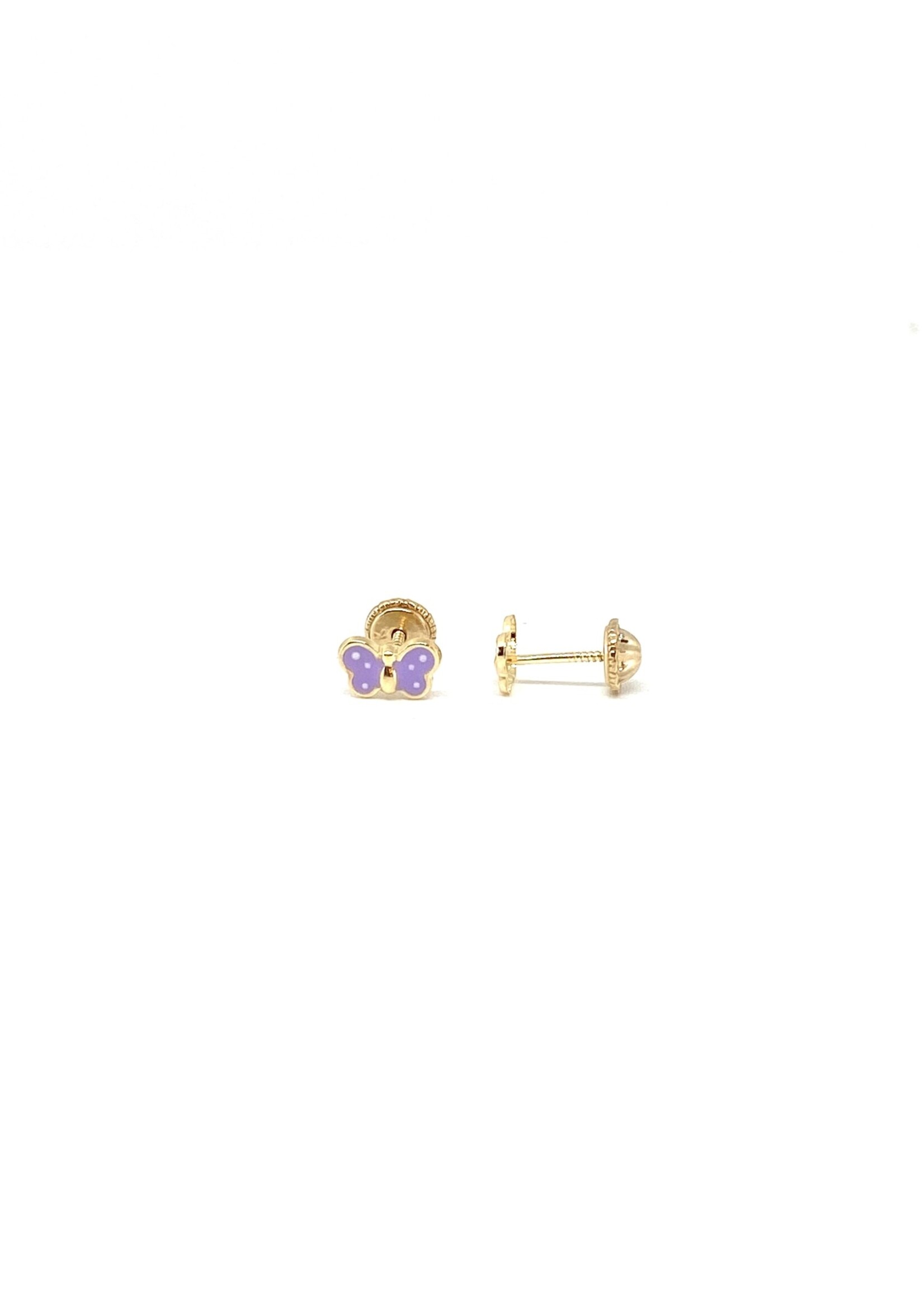 PARÉ Boucles d'oreilles stud papillon Enfant Or 10K