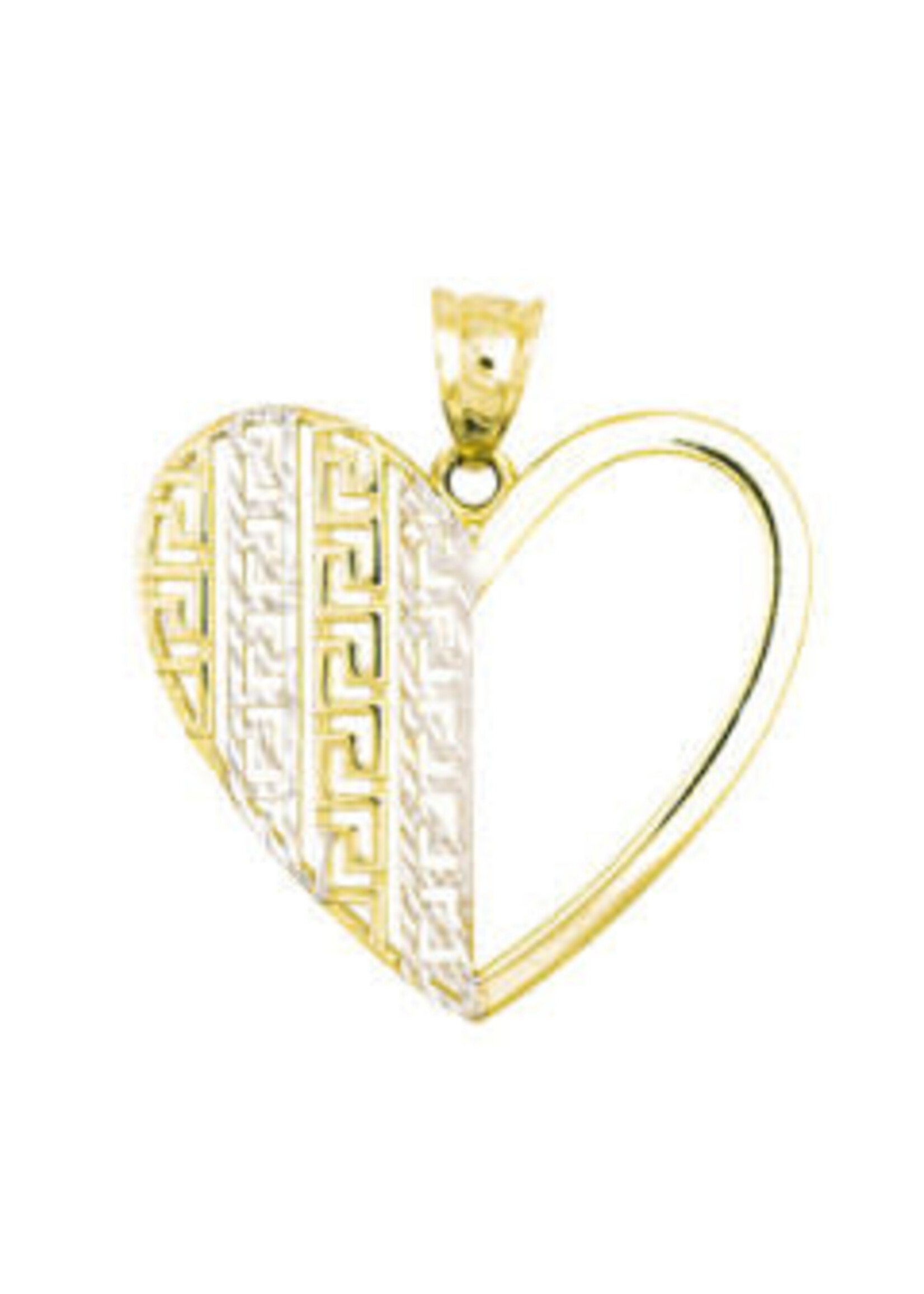 PARÉ Pendentif coeur Versace ajouré Or 10K 2 tons GO90-17