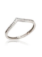 PARÉ Bague chevron Or blanc  10K