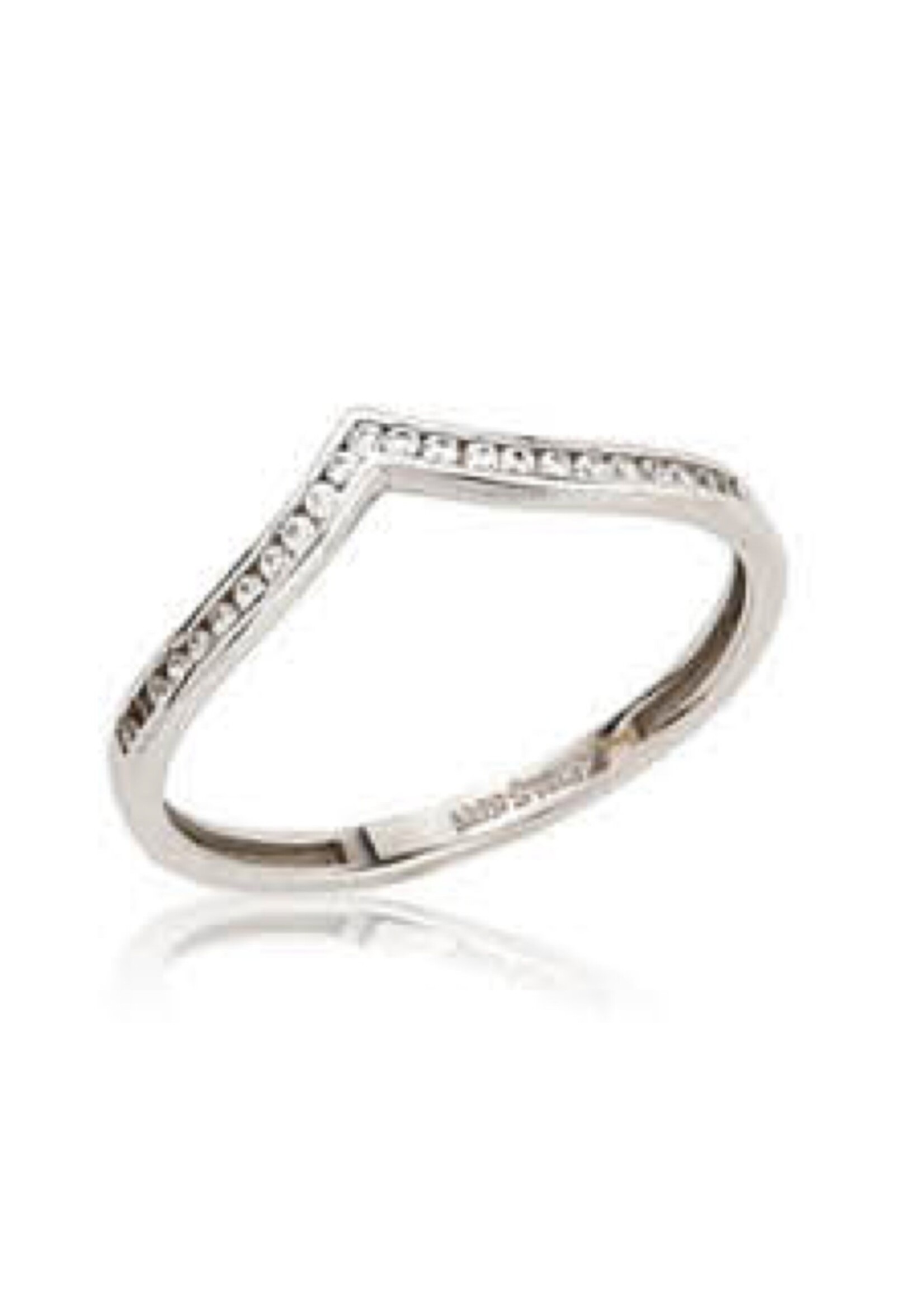 PARÉ Bague chevron Or blanc 10K