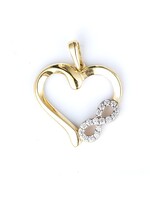 PARÉ Pendentif cœur infini Or 10K 2 tons