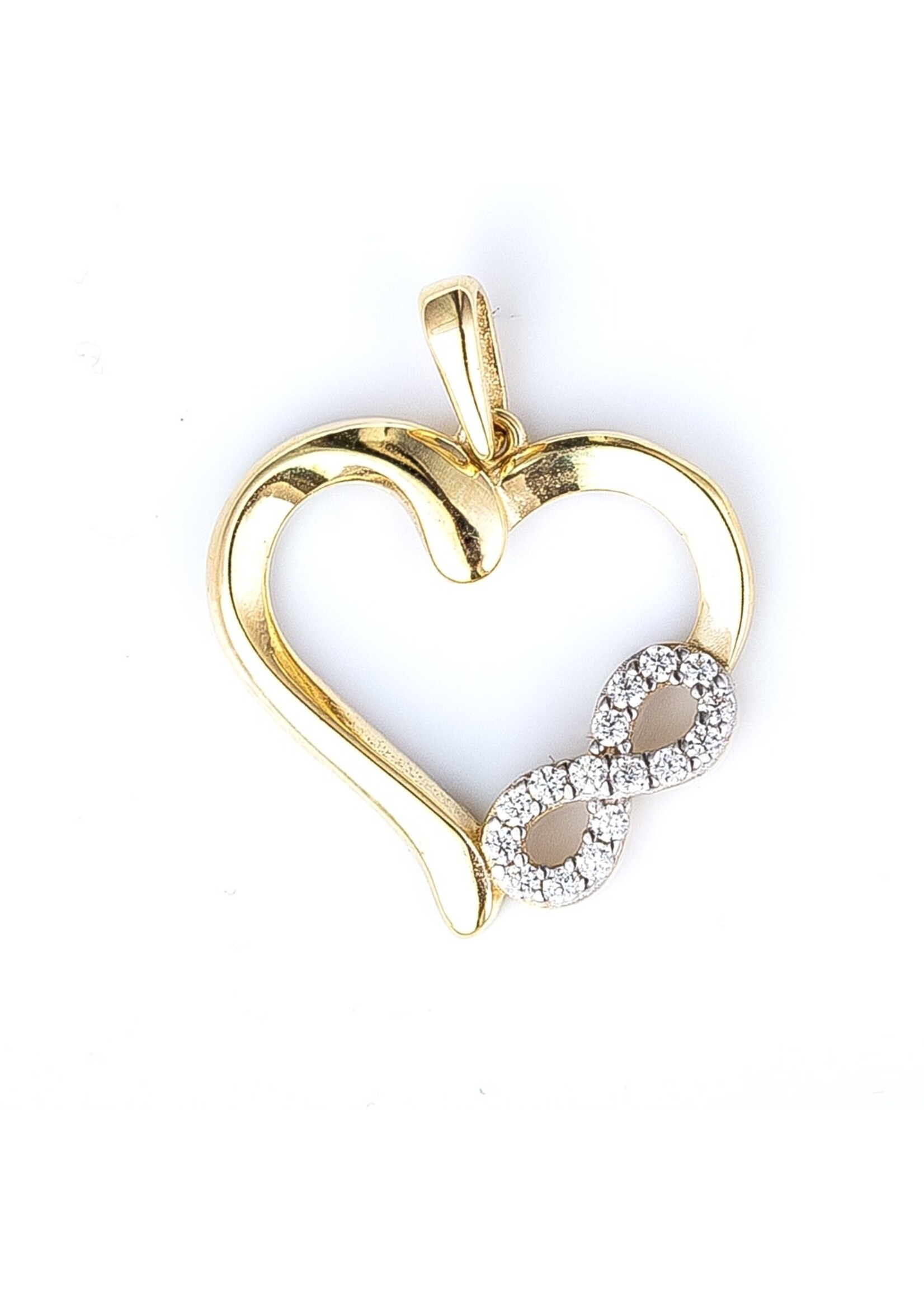 PARÉ Pendentif cœur infini Or 10K 2 tons