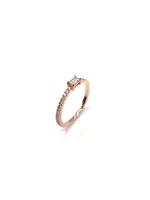 PARÉ Bague solitaire Or rose 14K avec diamants