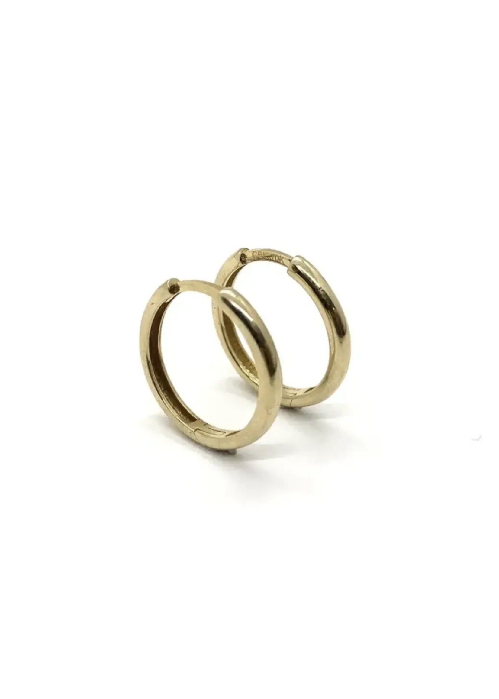 PARÉ Boucles d'oreilles Huggies unisexe polish  Or 10K
