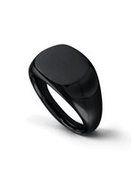 PARÉ Bague chevalière round signet stainless steel