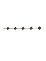 PARÉ Bracelet fleur Van Cleef noir Or 10K