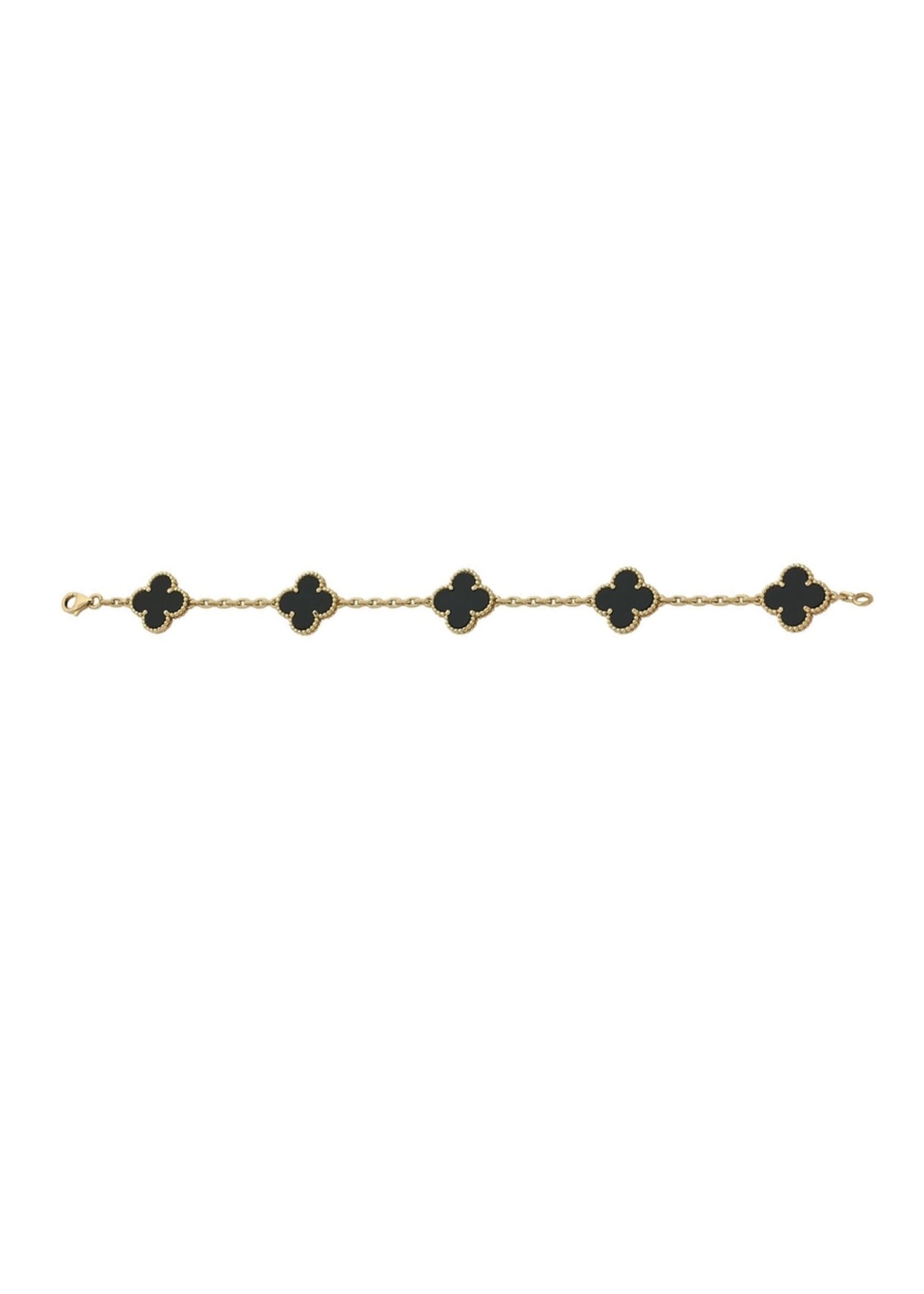 PARÉ Bracelet fleur Van Cleef noir Or 10K