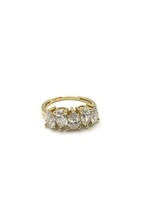 PARÉ Bague semi-éternité avec diamants poire en Or 10K