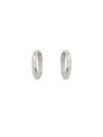 PARÉ Boucles d'oreilles huggies unisexe polish Or blanc 10K