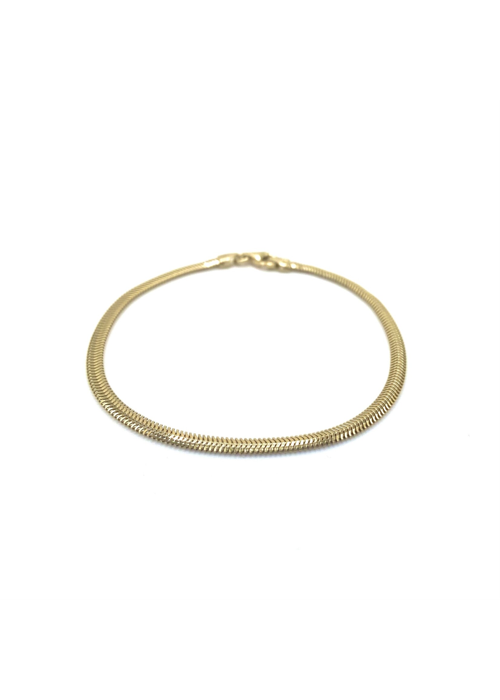 PARÉ Bracelet «Herring Bone» en Or 10K