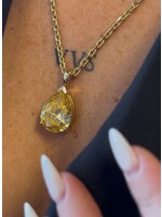 LokÜs Pendentif coupe poire jaune canari en Or 10K