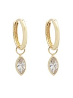 PARÉ Breloques pour boucles d'oreilles (non inclus) de forme marquise en Or 10K