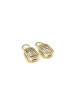 PARÉ Breloques rectangle pour boucles d'oreilles (non inclus) en Or 10K