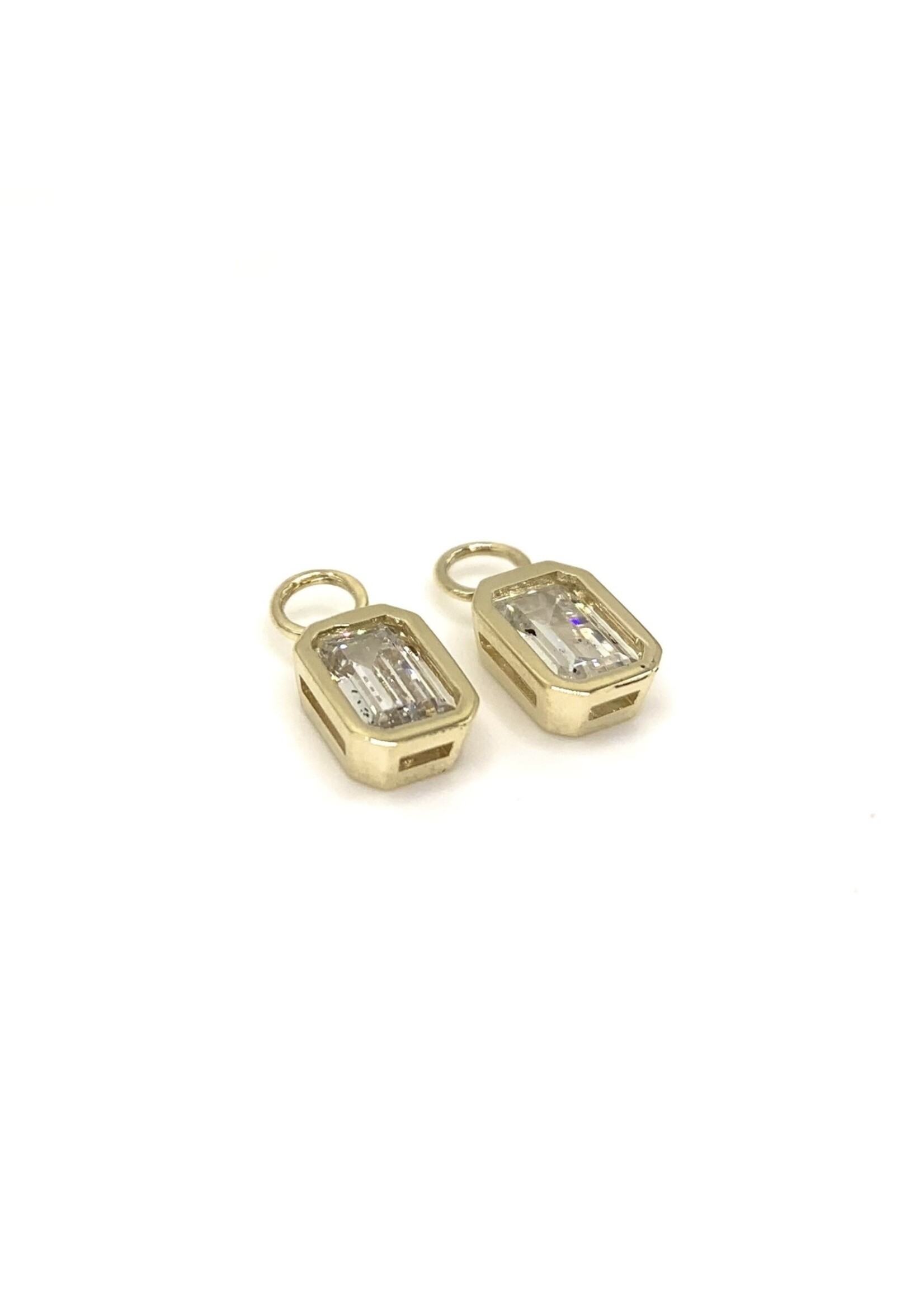 PARÉ Breloques rectangle pour boucles d'oreilles (non inclus) en Or 10K