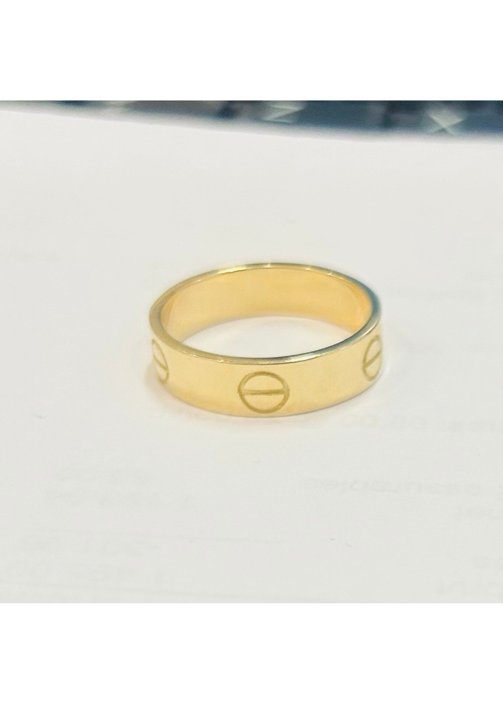 Bague style Jonc "love ring Cartier" en Or 10k