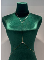 PARÉ Création sur mesure chaîne de corps avec breloque Or 10K