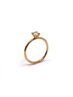 PARÉ Bague solitaire avec diamant Canadien Or 18K