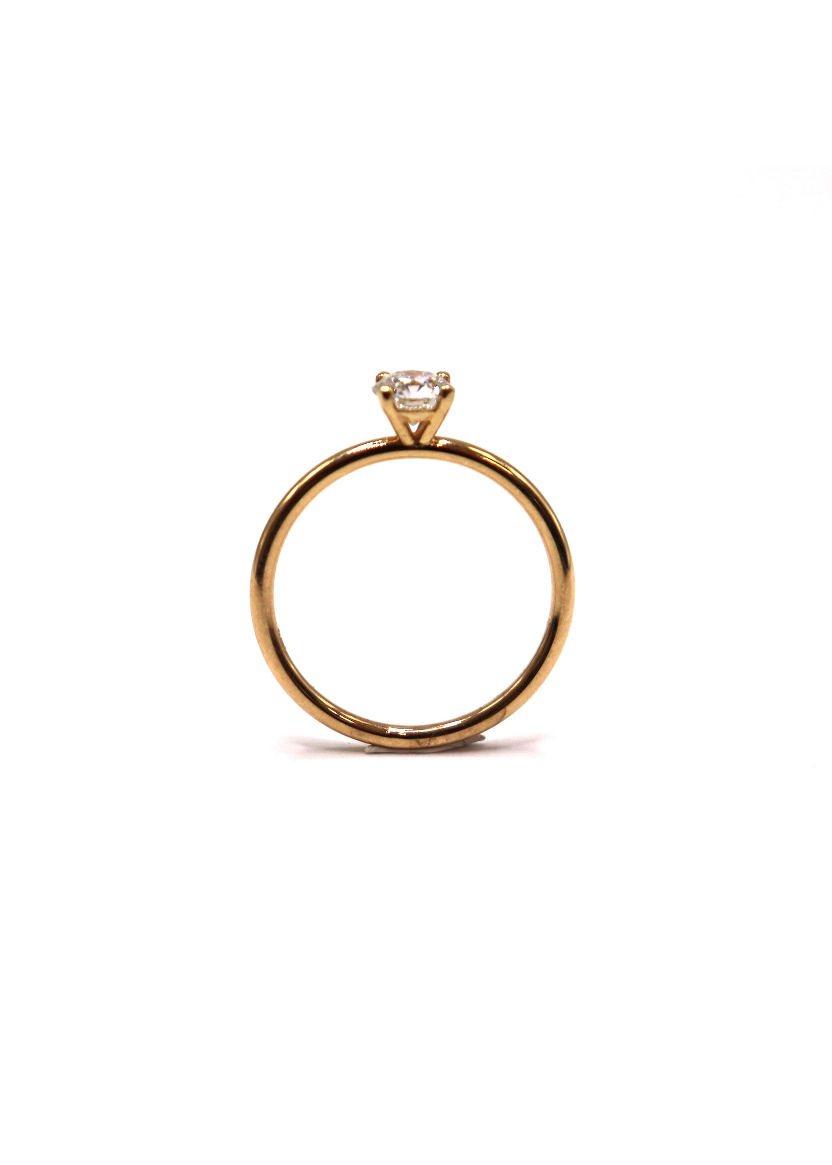 PARÉ Bague solitaire avec diamant Canadien Or 18K