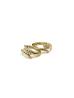 PARÉ Boucles d'oreilles Huggies Serpent en Or 10K