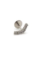 Bijou d'oreille Hélix/Tragus flèche Or blanc 10K