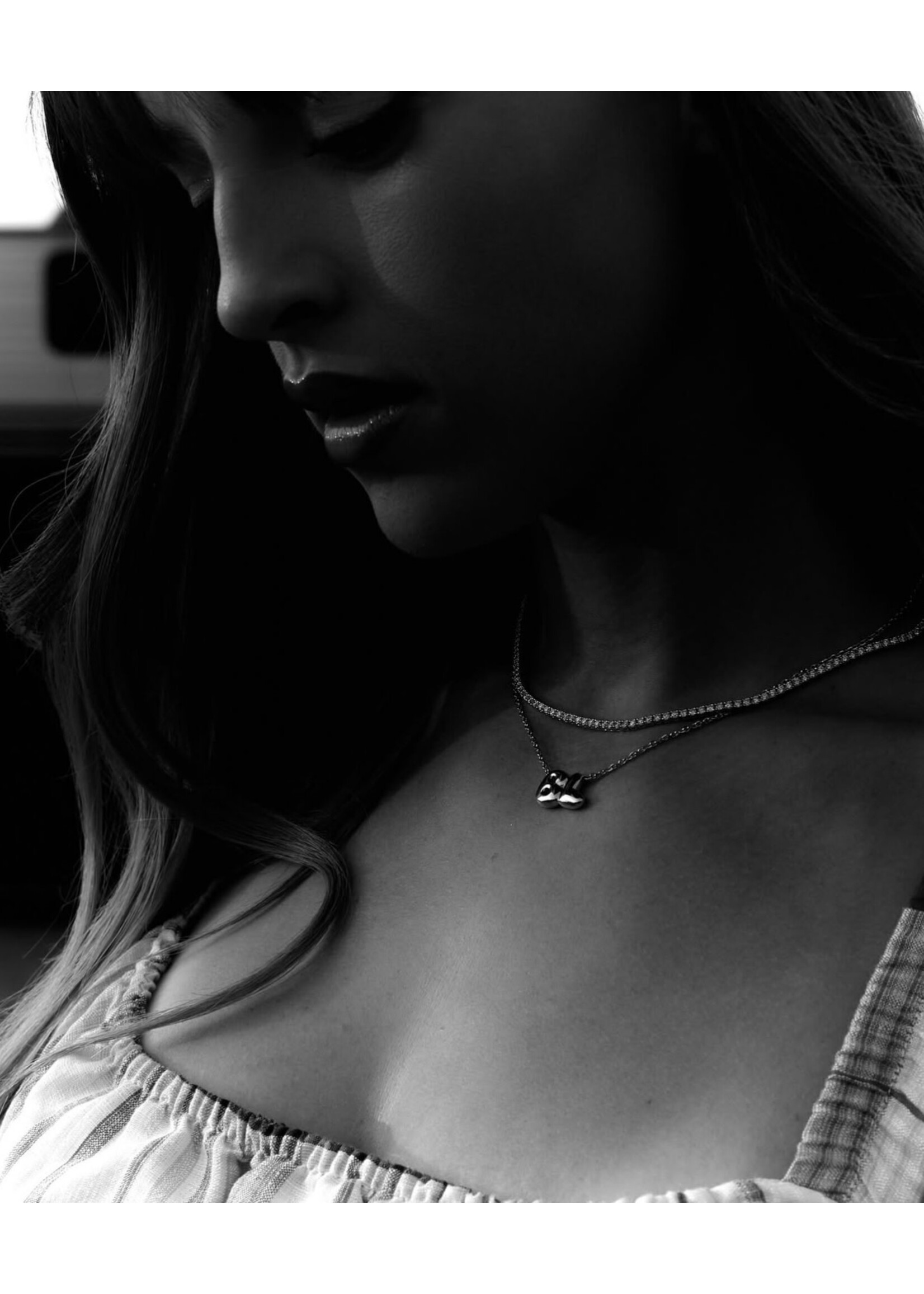 PARÉ Collier tennis  diamant ''Alicia'' en Or massif 14k