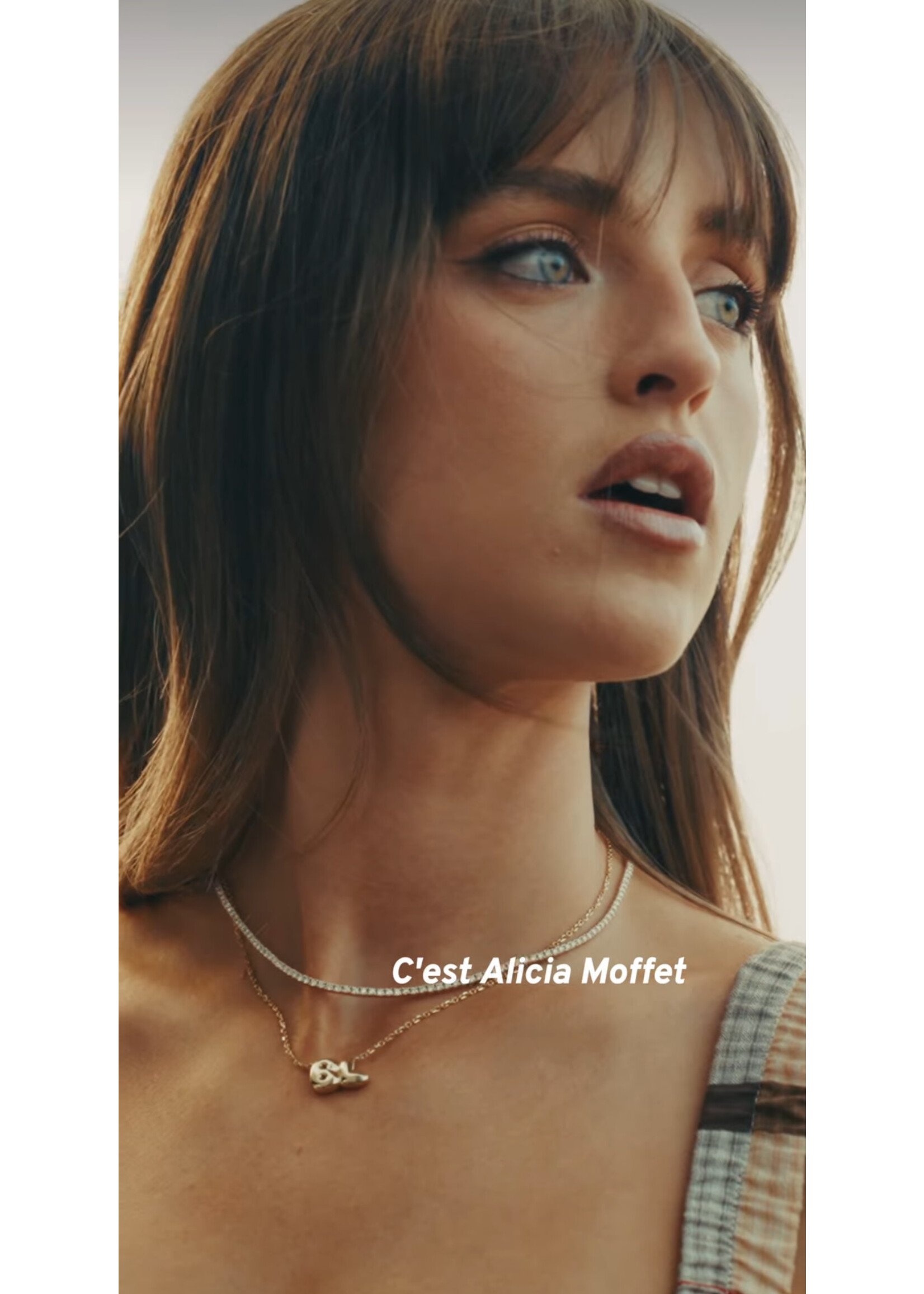 PARÉ Collier tennis  diamant ''Alicia'' en Or massif 14k