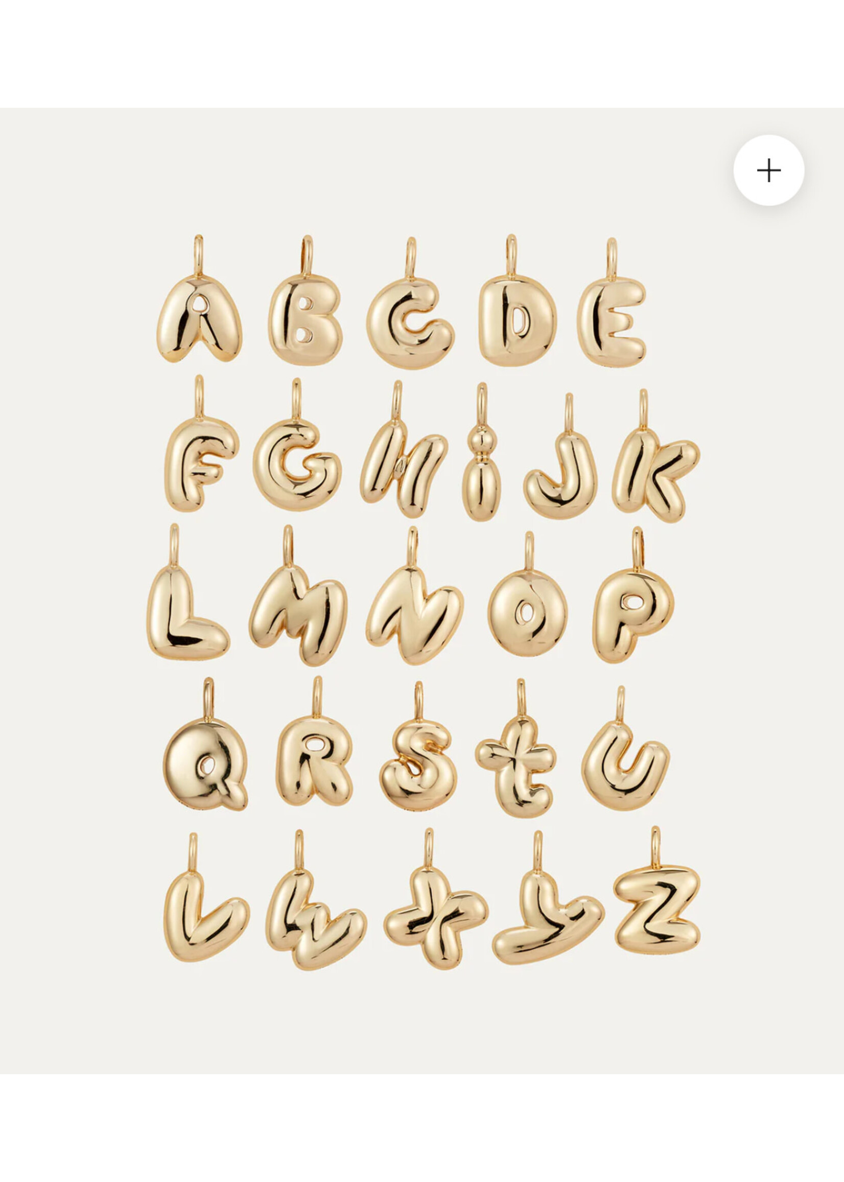 LokÜs Lettres Bulles & Collier  "Alicia Bubble'' Or massif 10k