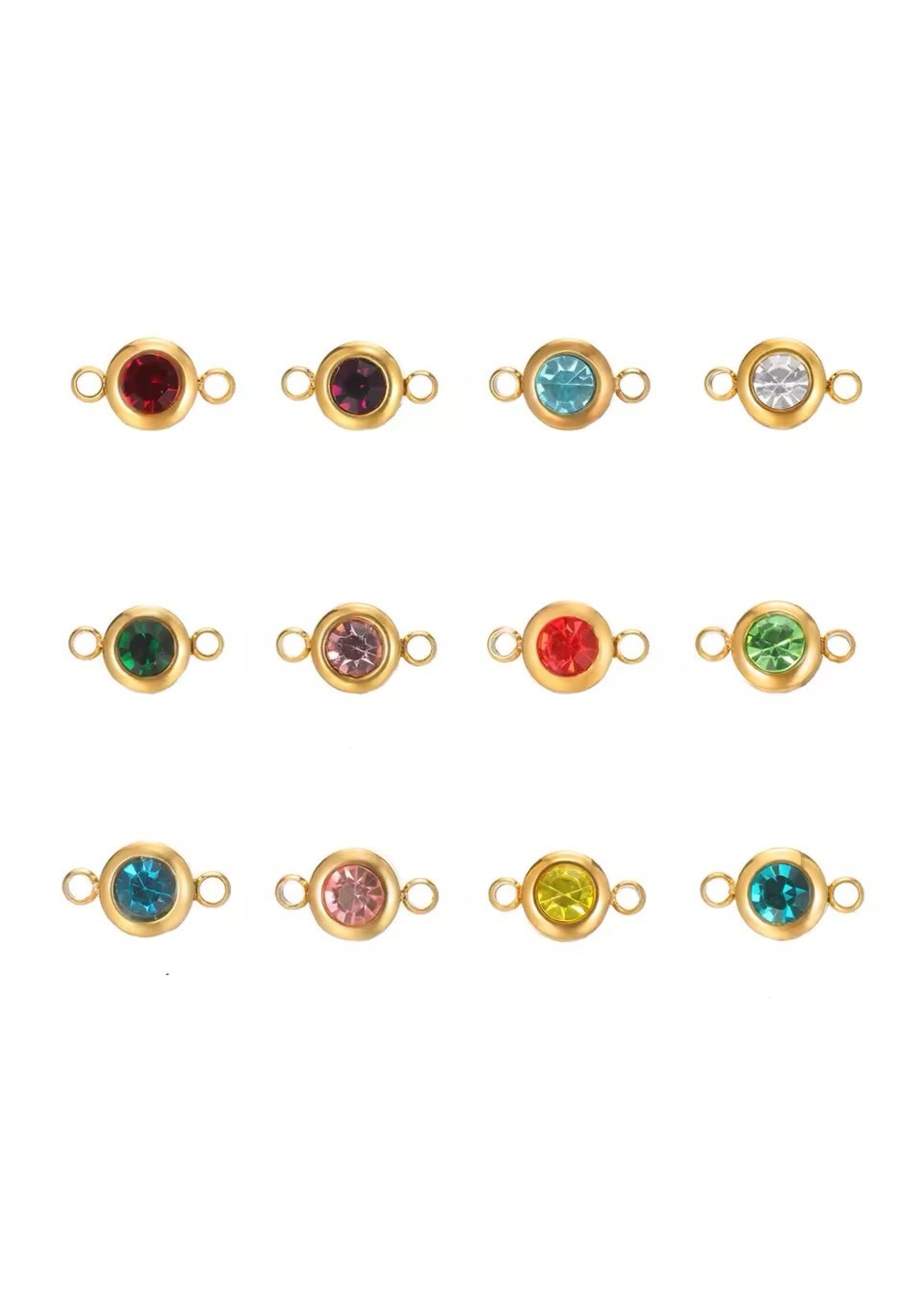 Breloque pierre de naissance en Or 10K pour bracelet permanent (sur rendez-vous)