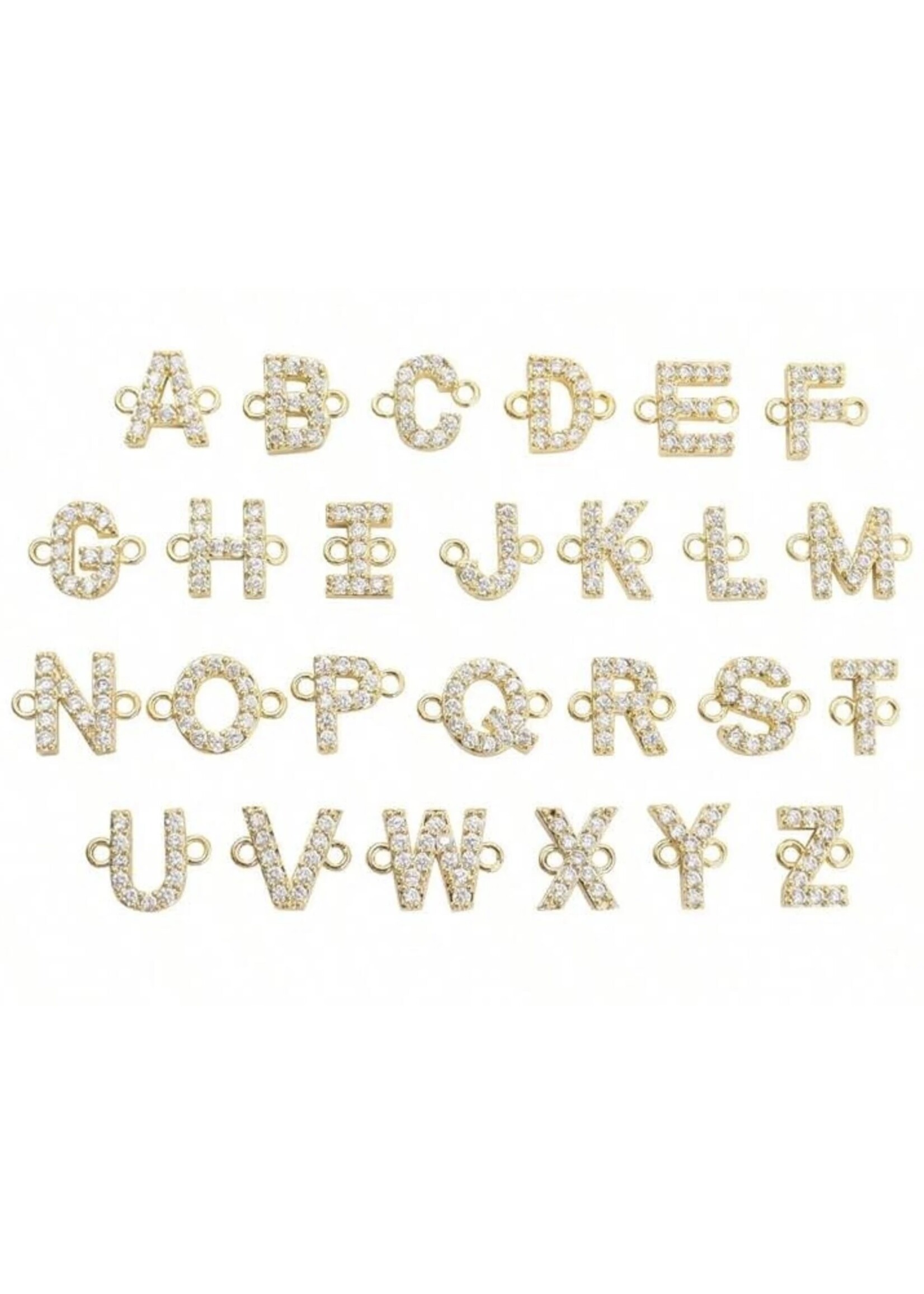 Breloque lettres au choix en Or 10K pour bracelet permanent (sur rendez-vous)