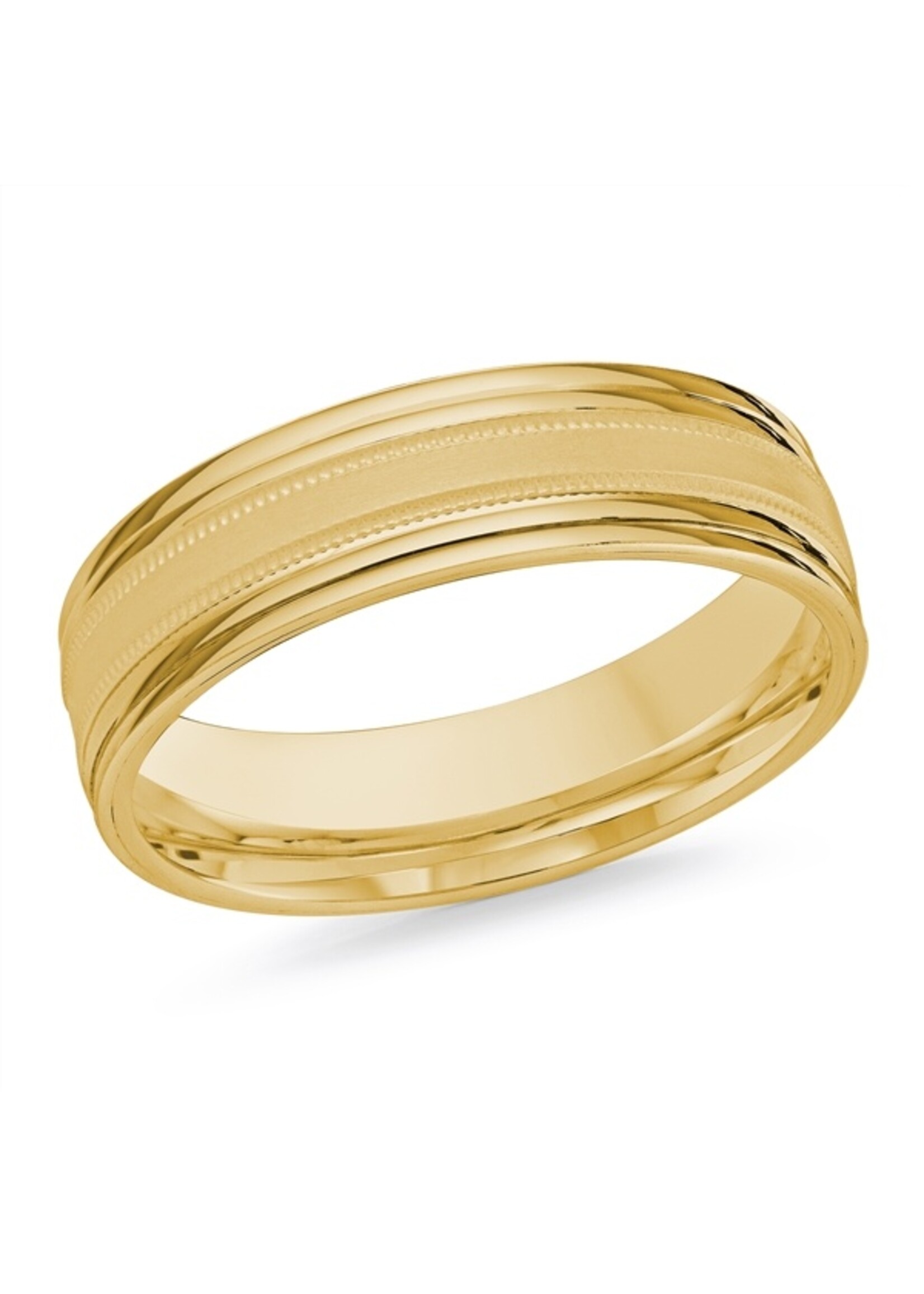 Jonc avec «milgrains» en Or 10K