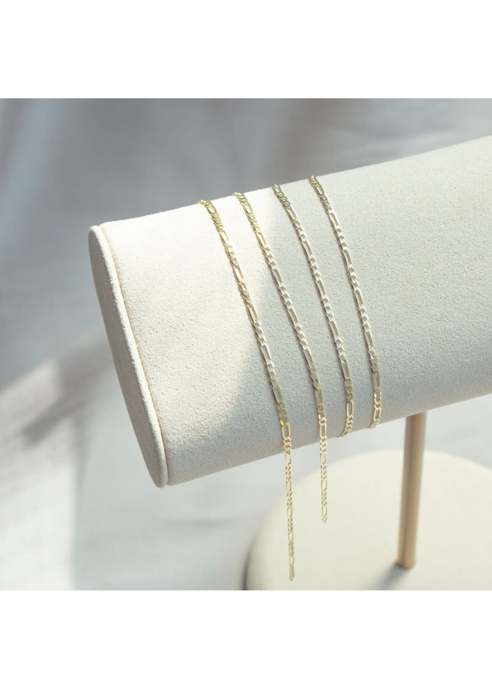 Bracelet ''FIGARO'' en or 10K pour Bracelet permanent (sur rendez-vous)