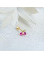 PARÉ Bijou d’oreille pour d'hélix/tragus petites cerises en Or 14K