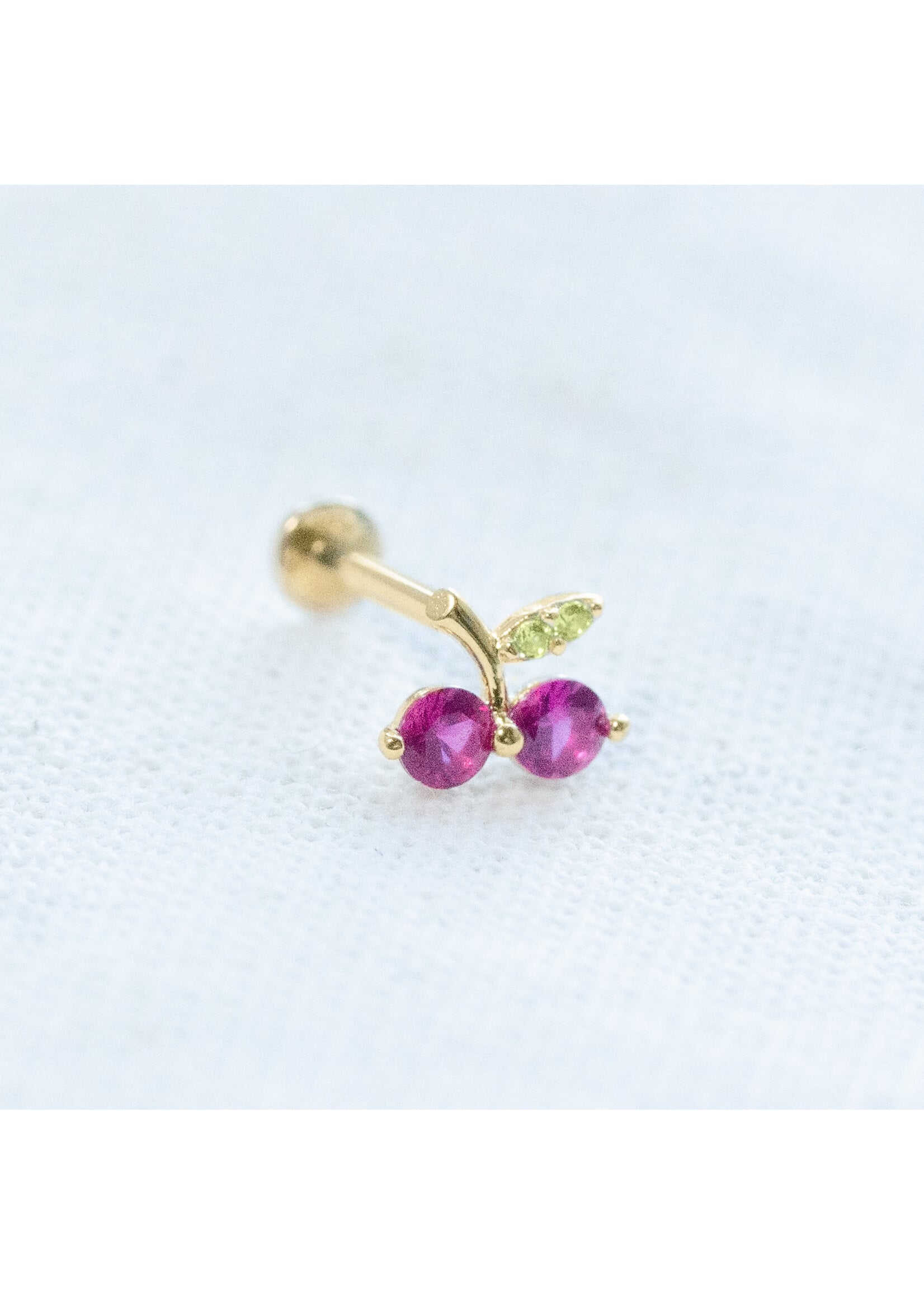 PARÉ Bijou d'hélix/tragus petites cerises en Or 14K
