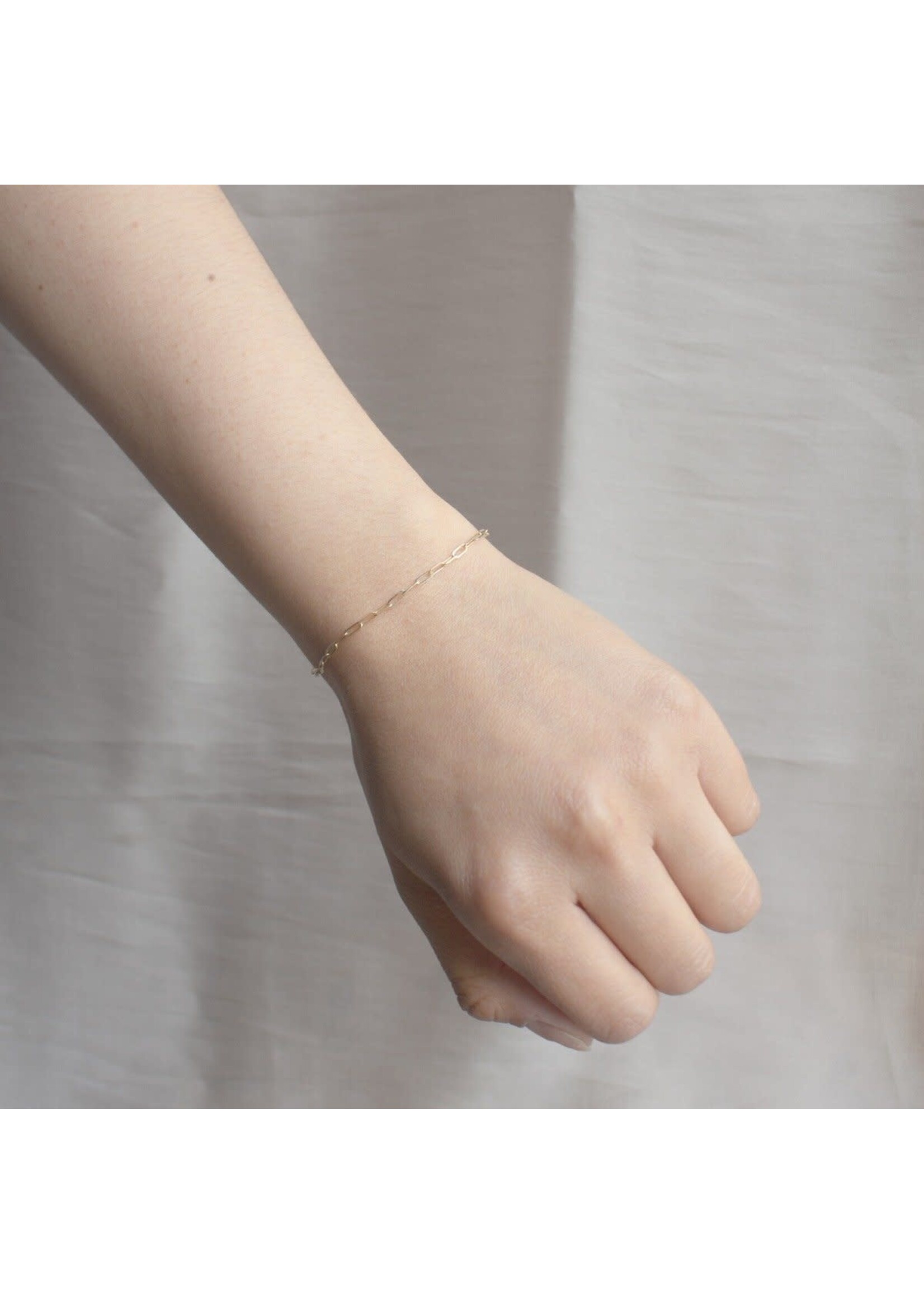 Bracelet ''PAPERCLIP LIGHT'' en Or 10K pour Bracelet permanent (sur rendez-vous)