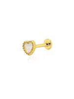 Bijou d'oreille Hélix/Tragus coeur en Or 14K