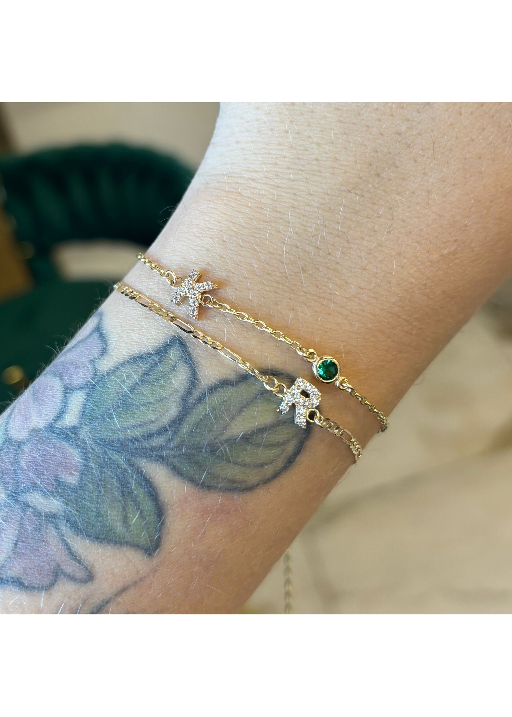 Breloque pierre de naissance en Or 10K pour bracelet permanent (sur rendez-vous)