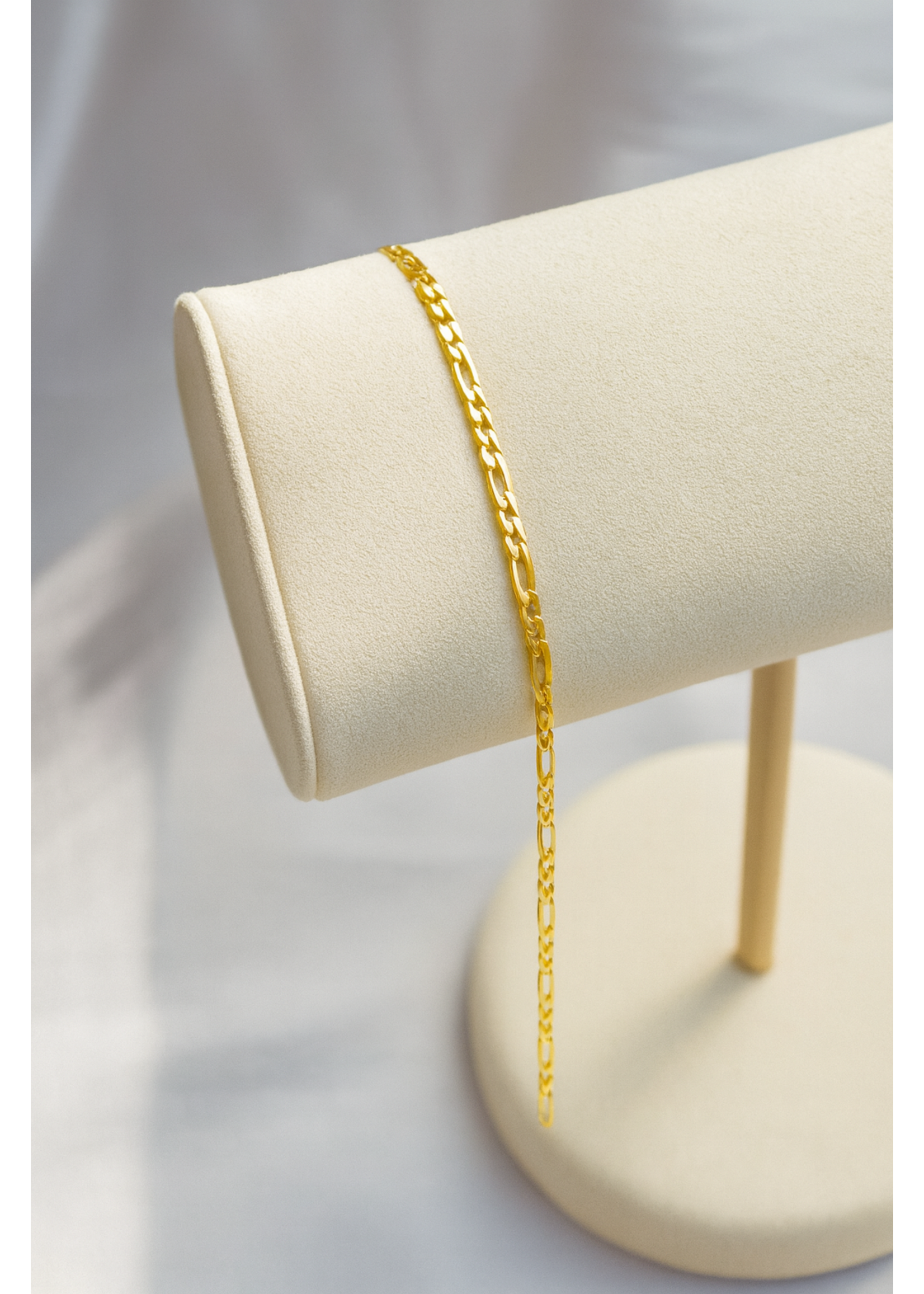 Bracelet ''FIGARO'' en or 10K pour Bracelet permanent