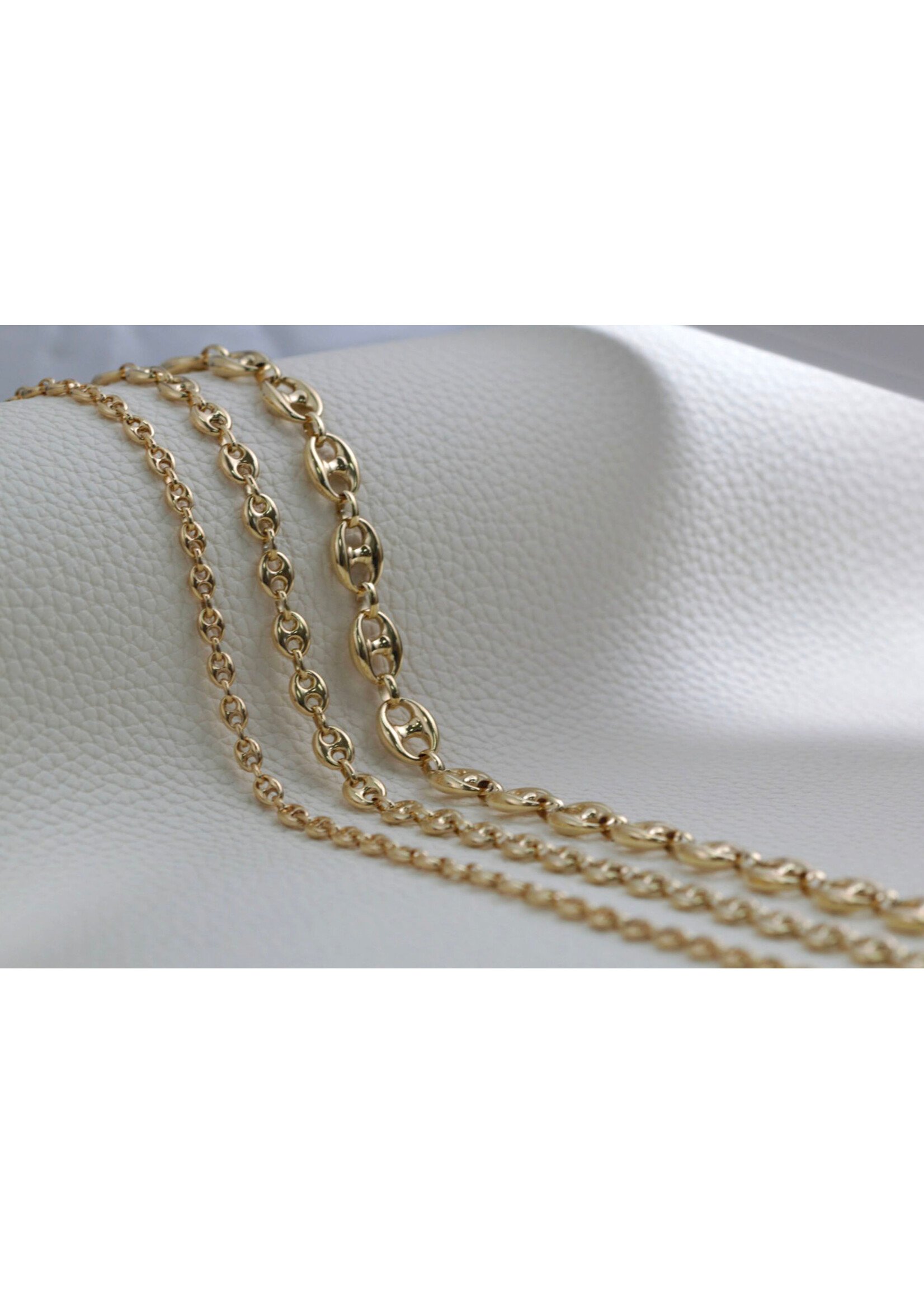 PARÉ Chaîne grains de café en Or 10K ''La Coffee Bean''