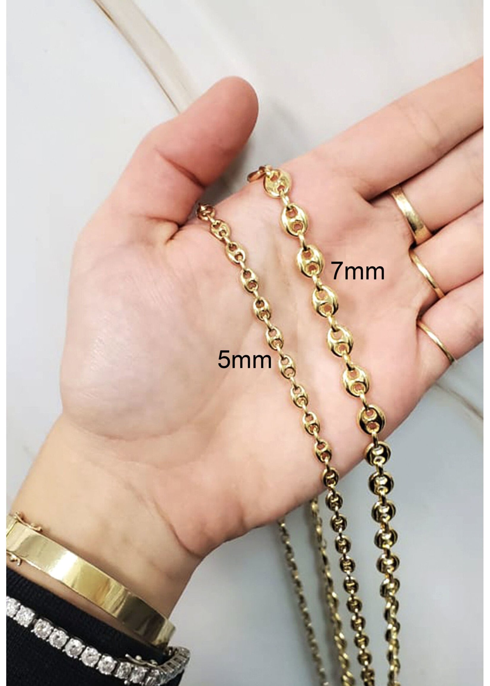 PARÉ Chaîne grains de café en Or 10K ''La Coffee Bean''