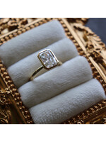 Bague solitaire avec diamant Radiant de 2,55 carat en Or 14K