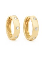 Boucles d'oreilles Huggies large en Or 10K