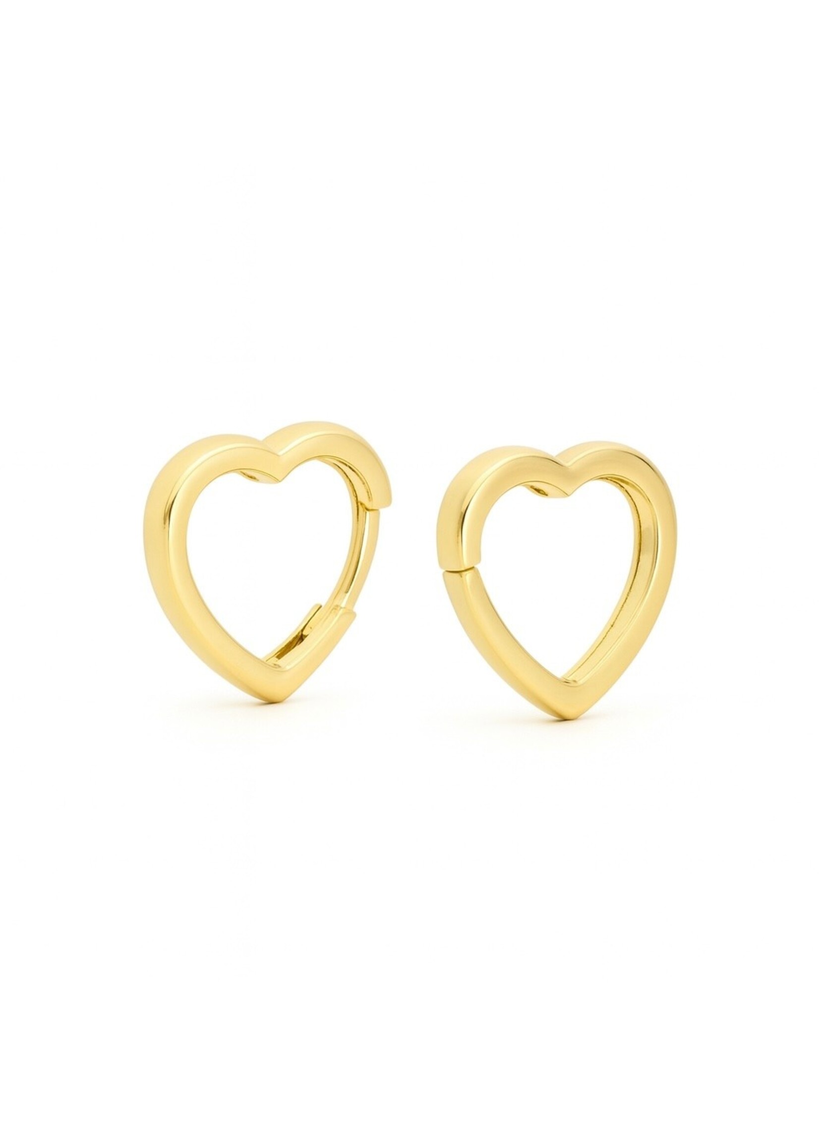 PARÉ Boucles d'oreilles Huggies cœurs Or 10K