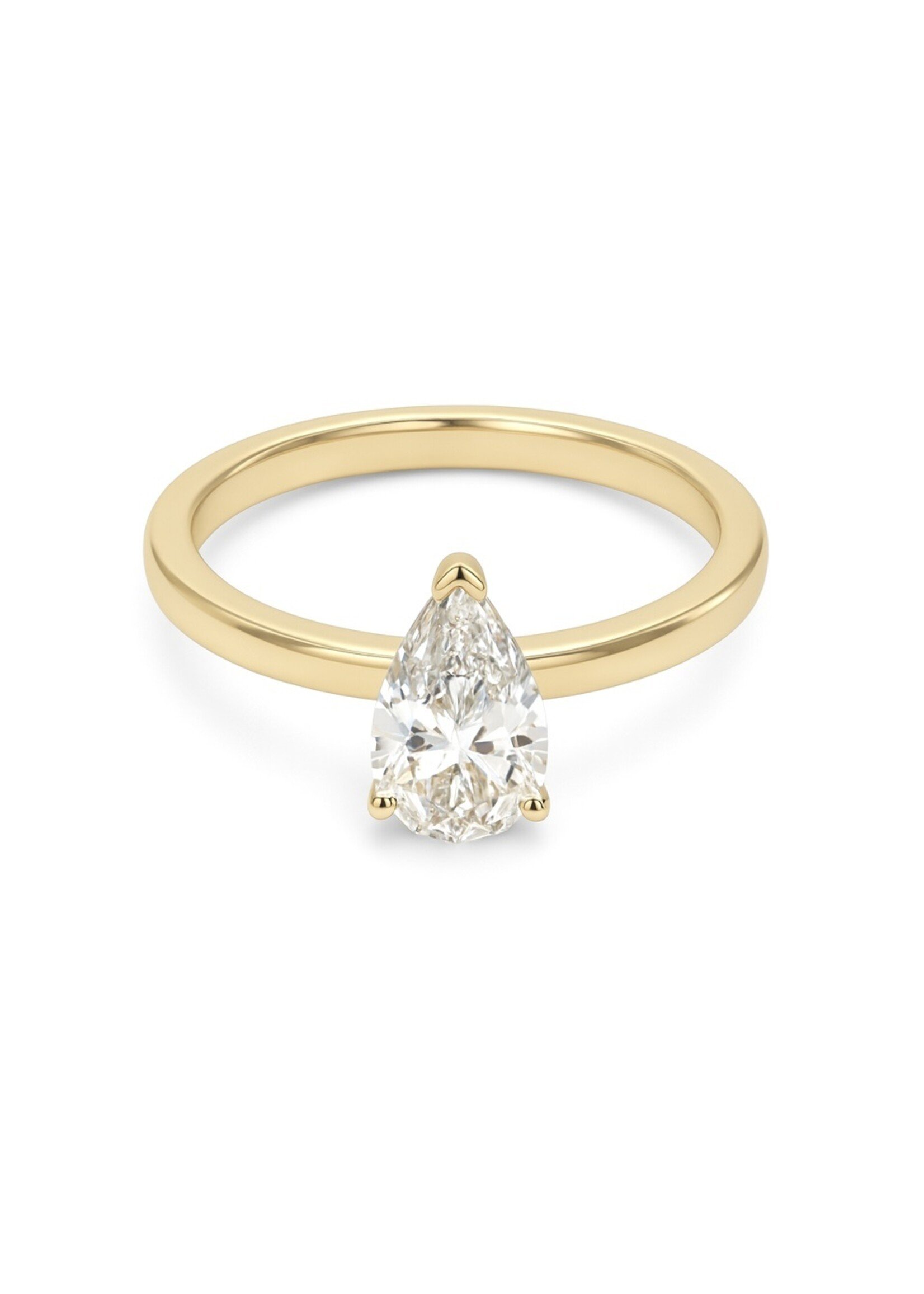 Bague solitaire avec diamant de 2 carat en or 14K