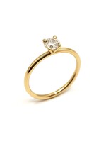 PARÉ Bague solitaire avec diamant Canadien Or 18K